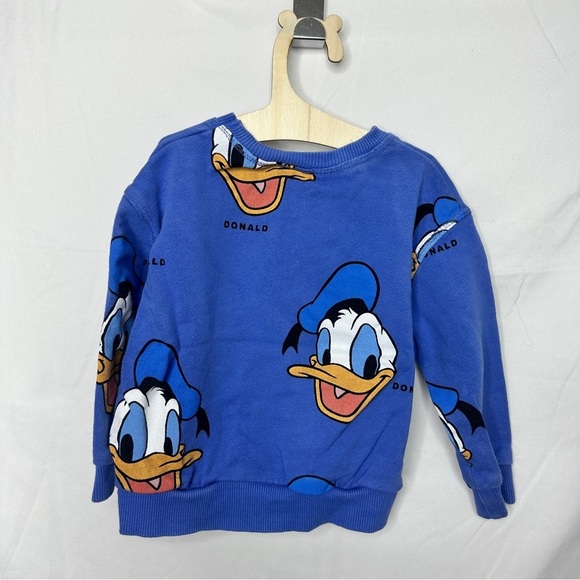 [KID] ZARA Baby Sweater 12–18M Blue Donald Duck | 100% Cotton Knit - Picture 3 of 7